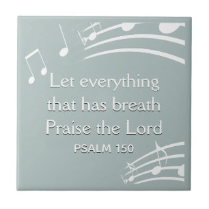 Custom Blue Grey MUSIKNOTENS Keramik Tile Fliese