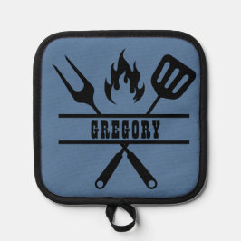 Custom Blue Grilling Apron Topflappen