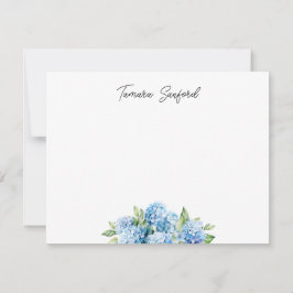 Custom Blue Hydrangea Mitteilungskarte