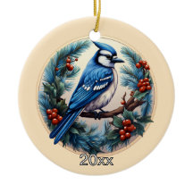 Custom Blue Jay Weihnachtsdekoration