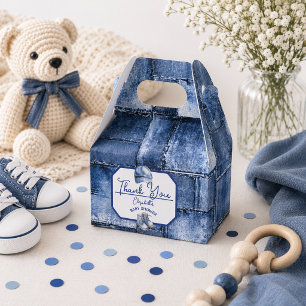 Custom Blue Jean Baby Denim Themed Baby Dusche Geschenkschachtel