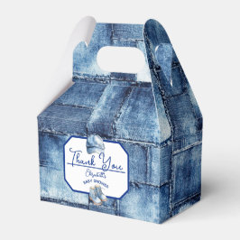 Custom Blue Jean Baby Denim Themed Baby Dusche Geschenkschachtel