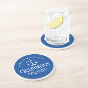 Custom Blue Law School Graduate Keepake Getränkeuntersetzer