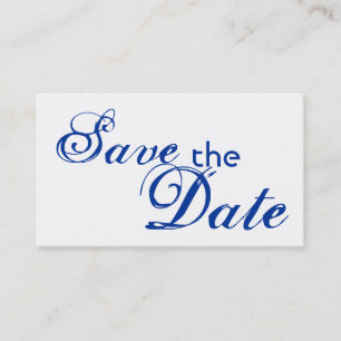 Custom Blue Letter Save the Date Hochzeitkarten Visitenkarte