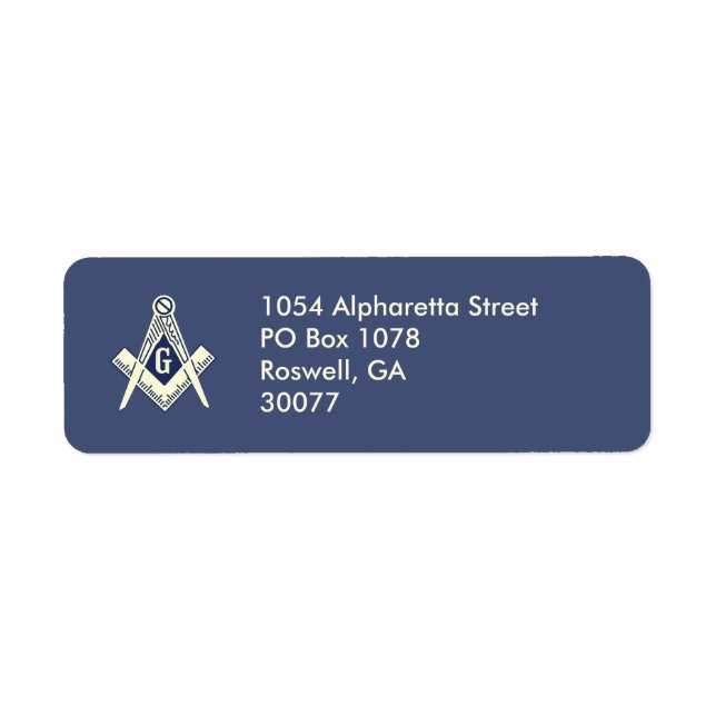 Custom Blue Lodge Mailing Labels (Vorne)