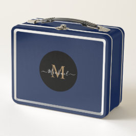 Custom Blue Lunchbox - Name und QR-Code