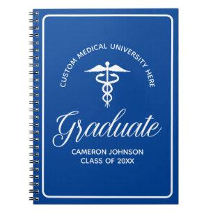 Custom Blue Medical School Abschluss Keepake Notizblock