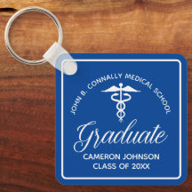 Custom Blue Medical School Abschluss Keepake