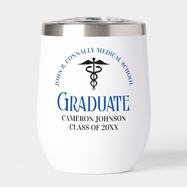 Custom Blue Medical School Graduation Party (Vorderseite)