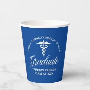 Custom Blue Medical School Graduation Party Pappbecher