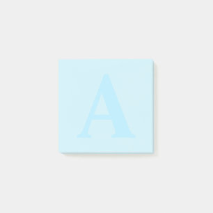 Custom Blue Monogram Post-it® Notes Post-it Klebezettel