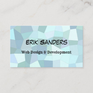 Custom Blue Mosaic Stylish Web Developer Visitenkarte
