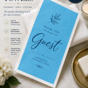 Custom Blue & Orange Napkins Personalisiertes Pa Serviette