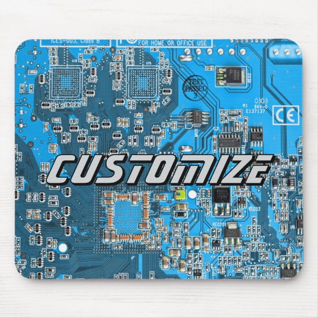 Custom Blue PCB Circuit Board for IT Pros 2 Mousepad (Vorne)