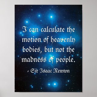 Custom Blue Pleiades Space Foto Quote Poster
