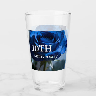 Custom Blue Rose Hochzeit Jahrestag Blumengeschenk Glas