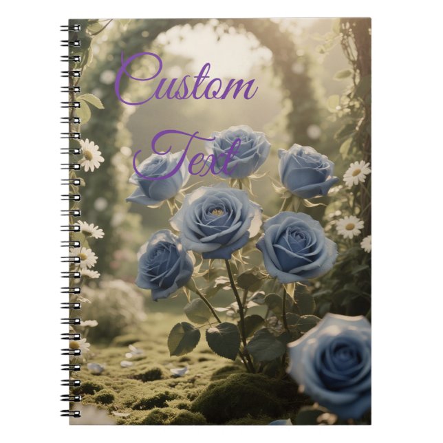Custom Blue Rose Liebe - Zeitlose Blumenbearbeitun Notizblock (Vorderseite)