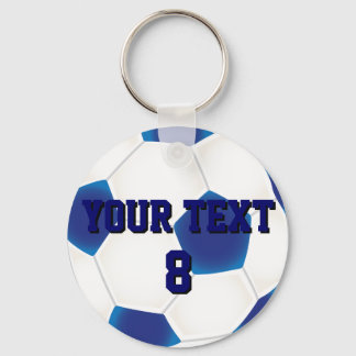 Custom Blue Soccer Ball Keychain Schlüsselanhänger