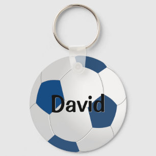Custom Blue Soccer Schlüsselanhänger (Keyring)