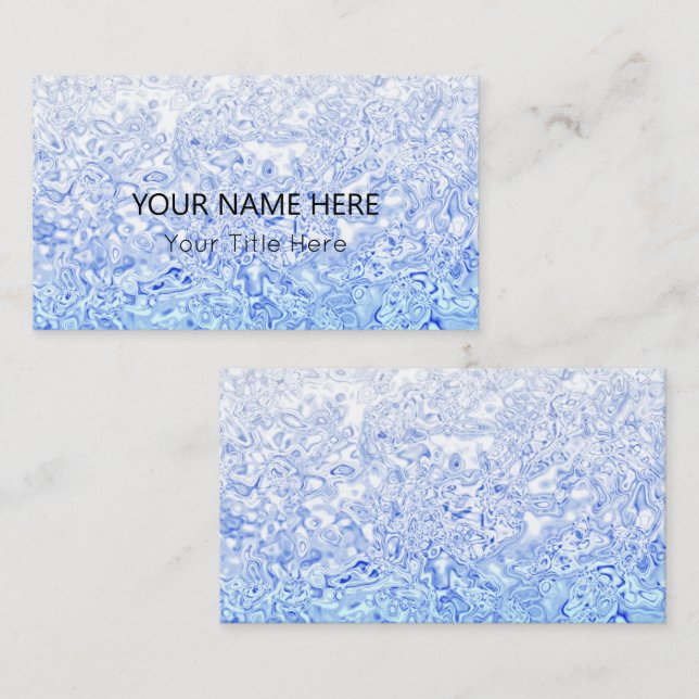 Custom Blue Texture Business Card Visitenkarte (Vorne/Hinten)
