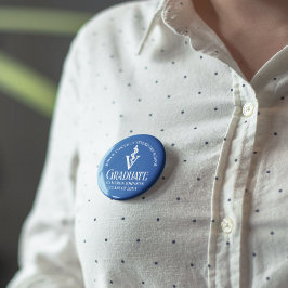 Custom Blue Veterinary School Graduation Party Button