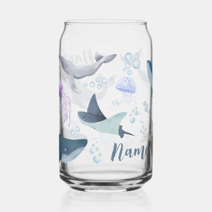 Custom Blue Whale and Turtle Ocean Bubble Scene Dosenglas