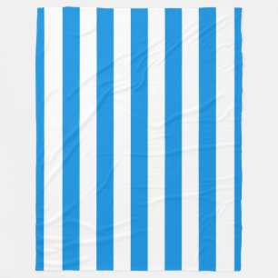 Custom Blue White Striping Elegante Moderne Groß Fleecedecke