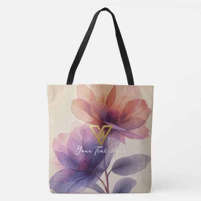 Custom : Blumengrace Tasche, Blossom Elegance. (Vorderseite)