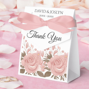 Custom Blush Pink Floral 5. Hochzeitstag Geschenkschachtel