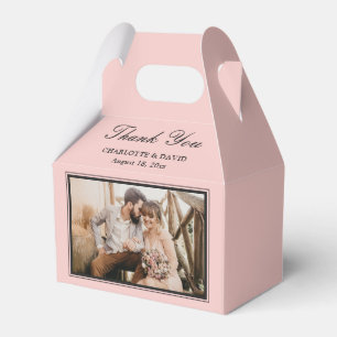 Custom Blush Wedding Foto Vielen Dank Geschenkschachtel