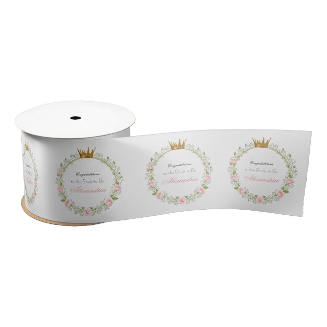 Custom Blushing Romance: Rose & Baby's Breathe Satinband (Spule)