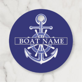 Custom boat captain name navy nautical sailor geschenkanhänger