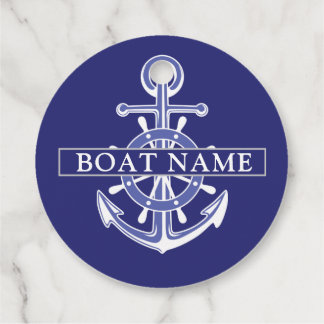 Custom boat captain name navy nautical sailor geschenkanhänger