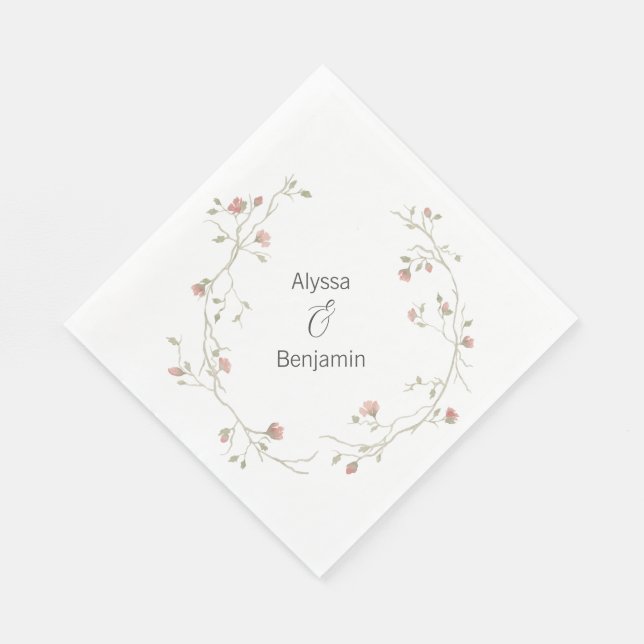 Custom Bohemisch Wedding Napkin Serviette (Ecke)