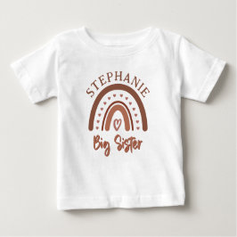 Custom Boho Big Sister Rainbow Matching Geschwiste Baby T-shirt