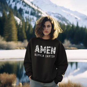 Custom Boho Christlich Personalisierte Frauen Grun Sweatshirt