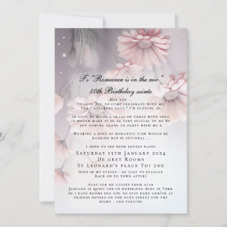Custom Boho Dreamy Pink Daisy Birthday Einladung