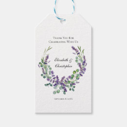 Custom Boho Lavender Eucalyptus Wedding Geschenkanhänger