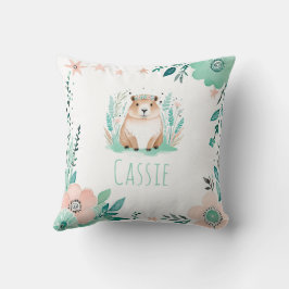 Custom Boho Niedlich Capybara Kissen Pastell Green
