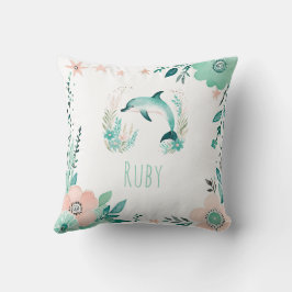 Custom Boho Niedlich Delphin Pillow Pastell Green Kissen