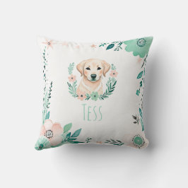 Custom Boho Niedlich Labrador Pillow Pastell Green Kissen