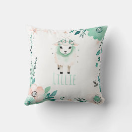 Custom Boho Niedlich Sheep Pillow Pastell Green Kissen