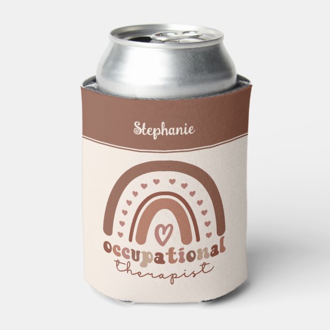 Custom Boho Rainbow OT Berufs-Therapeut Dosenkühler (Kanne Vorderseite)