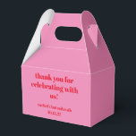 Custom Bold rosa Red Modern Bat Mitzvah Vielen Dan Geschenkschachtel<br><div class="desc">Custom Bold Typografie Bright Pink und Red Modern Bat Mitzvah Vielen Dank für Ihre Gefallen Box</div>