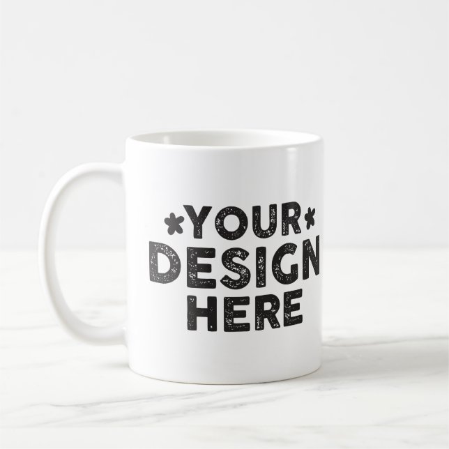 Custom Bold sagt ihr Namensdesign für Männer Kaffeetasse (Links)
