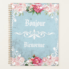 Custom Bonjour Bienvenue Romantisches, frenchische Planer