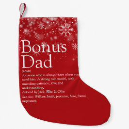 Custom Bonus Vater Stepdad Definition Quote Urlaub Kleiner Weihnachtsstrumpf