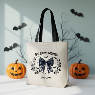 Custom Boo Crew Tasche, Halloween Coquette Bow Bag Tragetasche