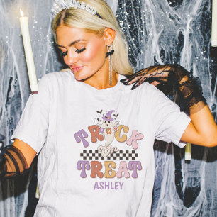 Custom Boo Ghost Niedlich Trick oder Treat Hallowe T-Shirt