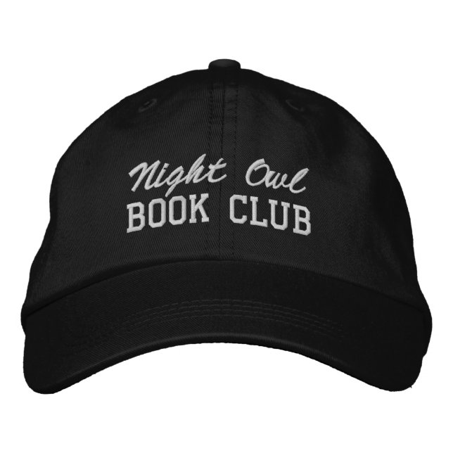 Custom Book Club Name Bestickte Baseballkappe (Vorderseite)